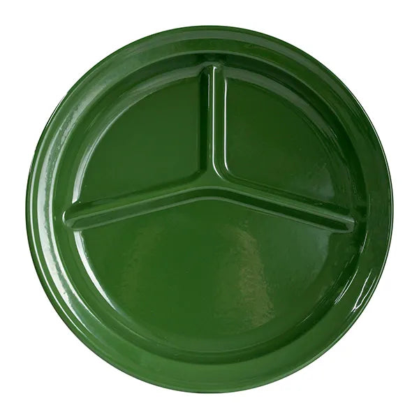 Hunt and Gather Enamel Camp Plate - Hunter Green - 26cm