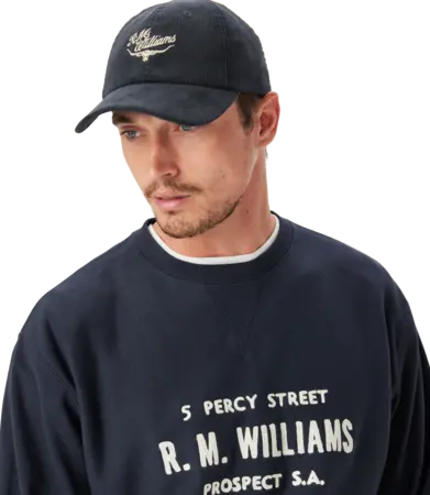 RMW Script Longhorn Cord Cap - Slate