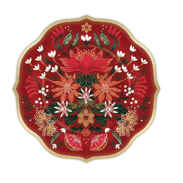 Punch Studio - Garden 8 Pkt - Christmas Paper Dinner Plates