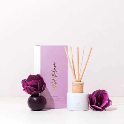 Living Light Reed Diffuser Refill Includes 5 Reed Sticks - Wild Plum