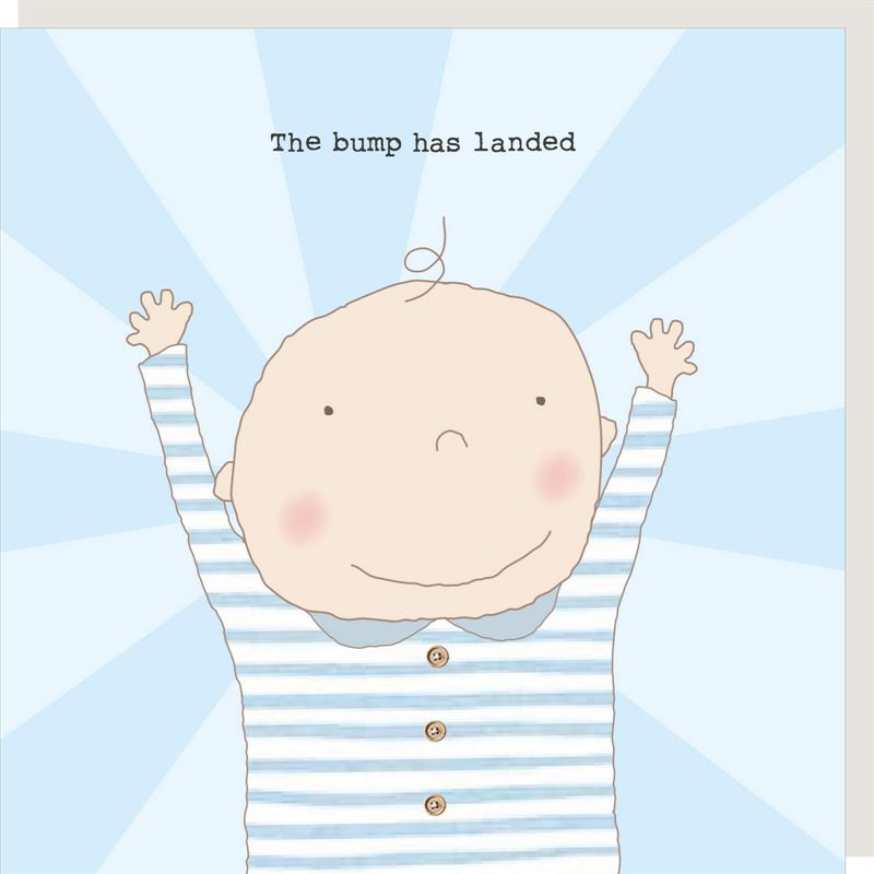 Rosie Made A Thing - Boy Bump Landed - Baby Card