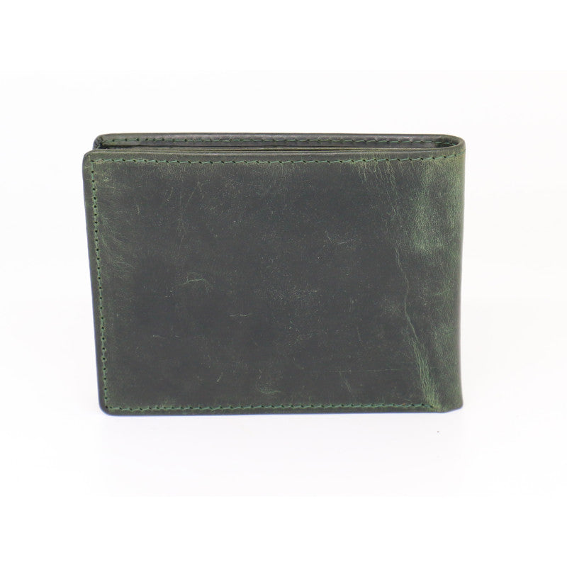 Baron Greenstone Collection Pull Up Leather Mens Wallet