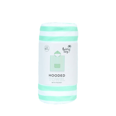 Hooded Towel Kids Mint Poncho M-L