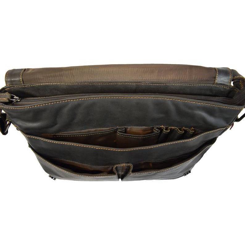 Greenwood Leather Laptop Bag - Brown