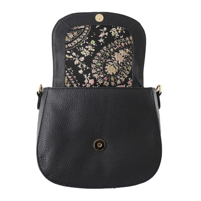 Baron Leather Crossbody Bag With Webbing Strap