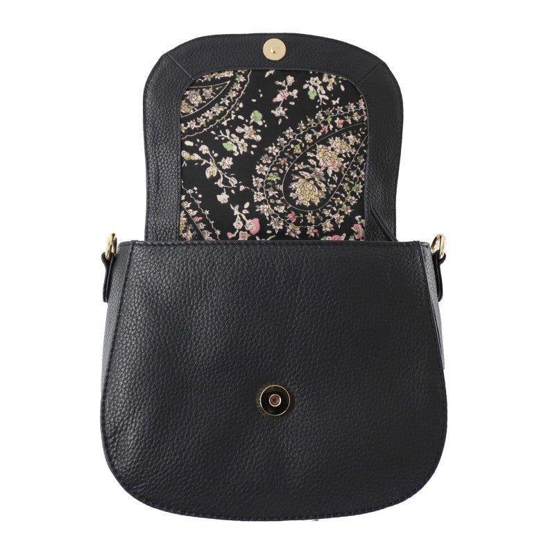 Baron Leather Crossbody Bag With Webbing Strap