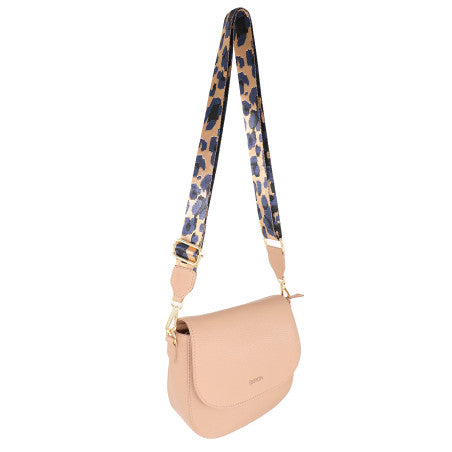 Baron Leather Crossbody Bag With Webbing Strap