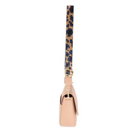 Baron Leather Crossbody Bag With Webbing Strap