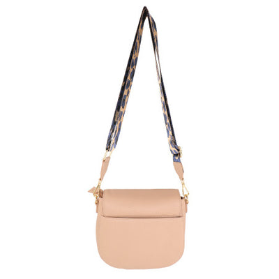 Baron Leather Crossbody Bag With Webbing Strap