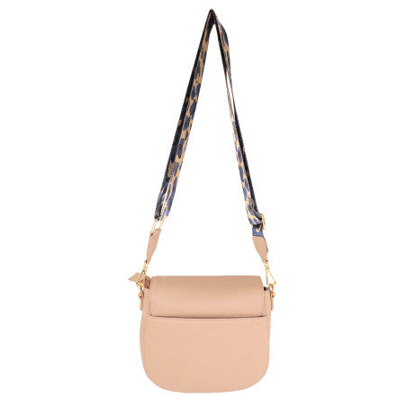 Baron Leather Crossbody Bag With Webbing Strap