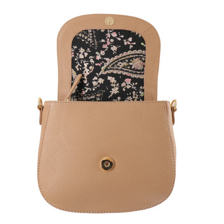 Baron Leather Crossbody Bag With Webbing Strap