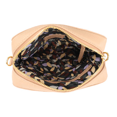 Baron Leather Crossbody Bag With Webbing Strap