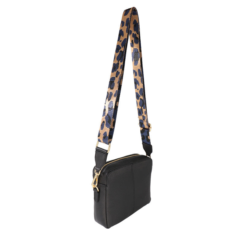 Baron Leather Crossbody Bag With Webbing Strap