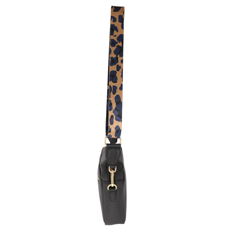 Baron Leather Crossbody Bag With Webbing Strap