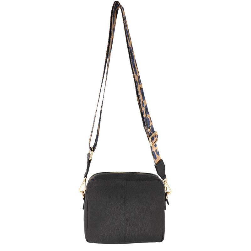 Baron Leather Crossbody Bag With Webbing Strap