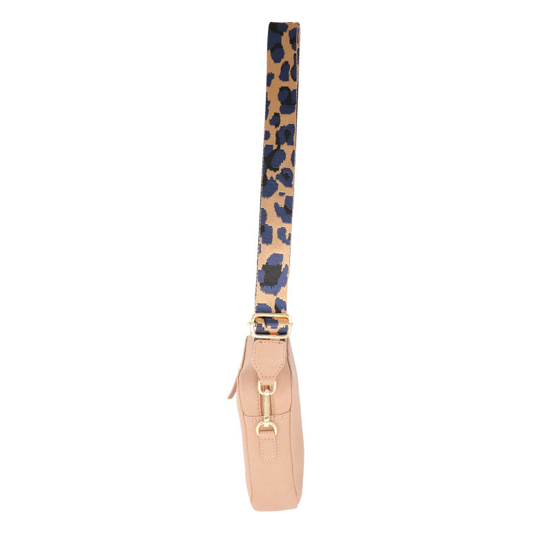 Baron Leather Crossbody Bag With Webbing Strap