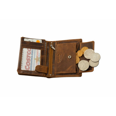 Greenwood Leather RFID Wallet - Camel