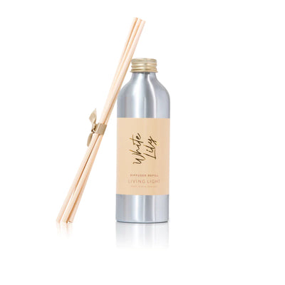 Living Light Reed Diffuser Refill Includes 5 Reed Sticks - White Lily