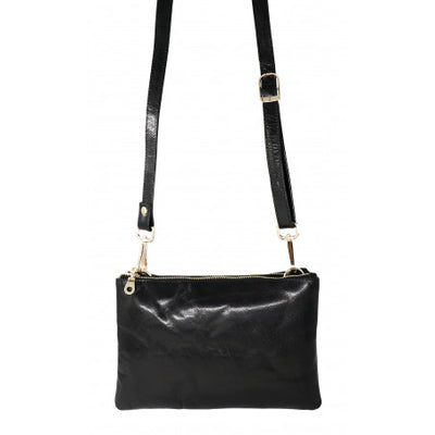 Baron Italian Leather Double Zip Bag