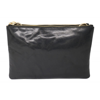 Baron Italian Leather Double Zip Bag