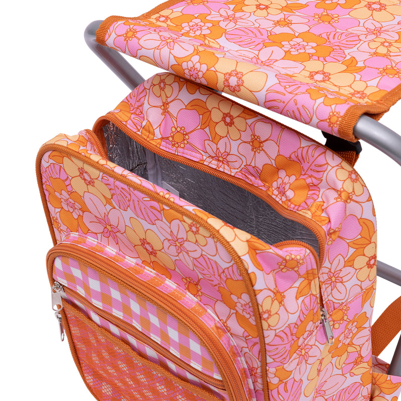 Picnic Cooler Chair - Retro Floral