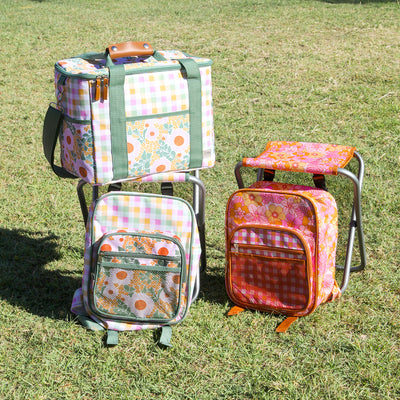 Picnic Cooler Chair - Retro Floral