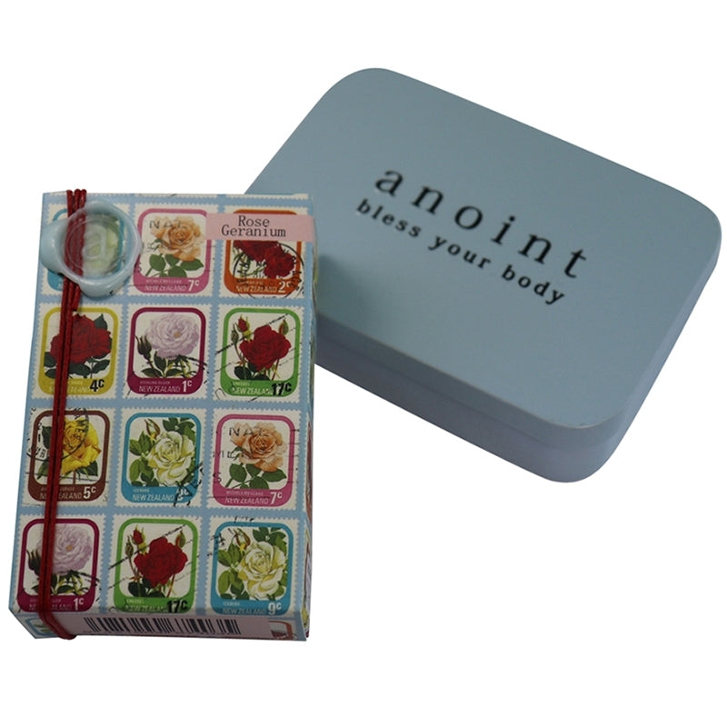 Anoint Rose Geranium Lotion Bar and Tin Set