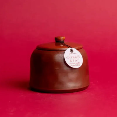 Cypress & Fir Bronzed Glazed Ceramic Jar Candle 311g