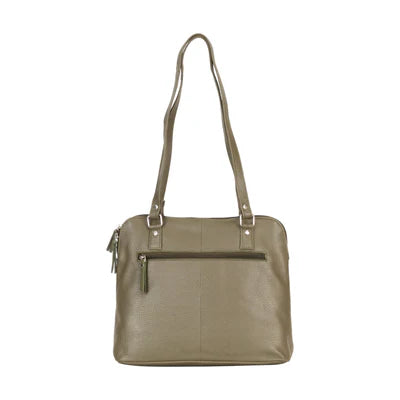 Greenwood Arden Leather Tote - Olive Green Work and Travel Bag