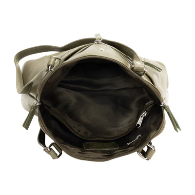 Greenwood Arden Leather Tote - Olive Green Work and Travel Bag
