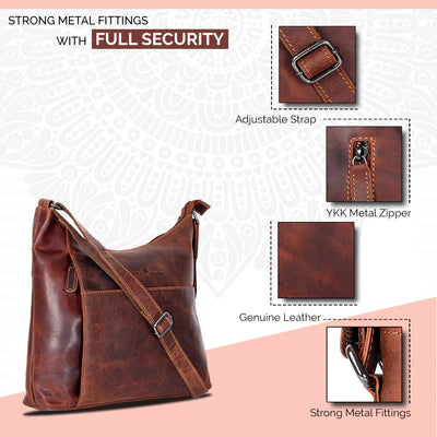 Greenwood Layla Leather Shoulder Bag - Sandal