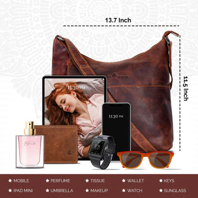 Greenwood Layla Leather Shoulder Bag - Sandal