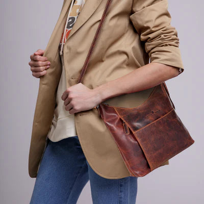 Greenwood Layla Leather Shoulder Bag - Sandal