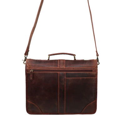 Baron Backroad NZ Stockman Leather Messenger Bag
