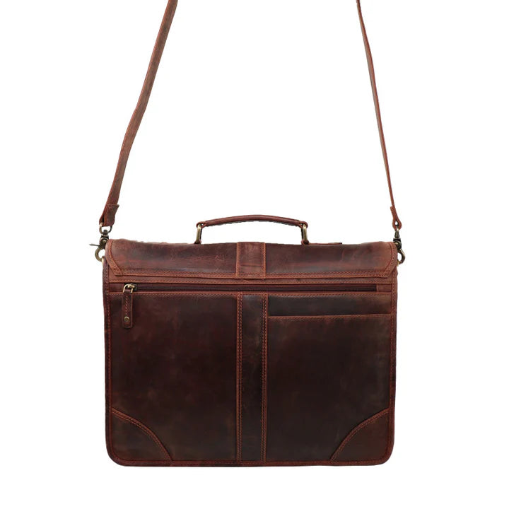Baron Backroad NZ Stockman Leather Messenger Bag