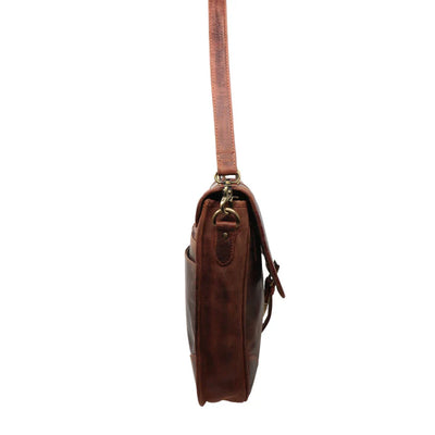 Baron Backroad NZ Stockman Leather Messenger Bag