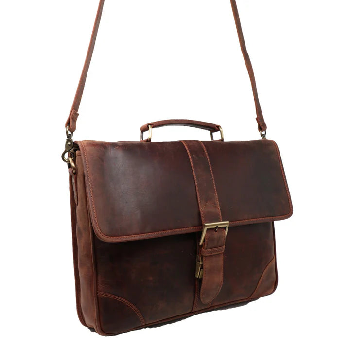 Baron Backroad NZ Stockman Leather Messenger Bag