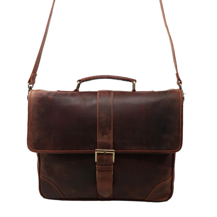 Baron Backroad NZ Stockman Leather Messenger Bag