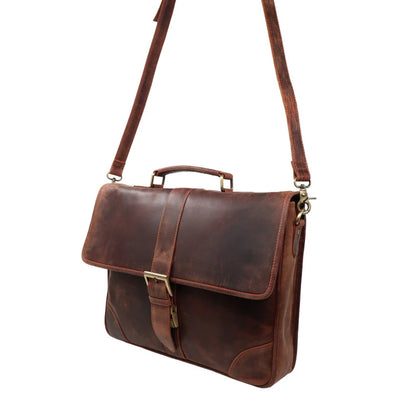 Baron Backroad NZ Stockman Leather Messenger Bag