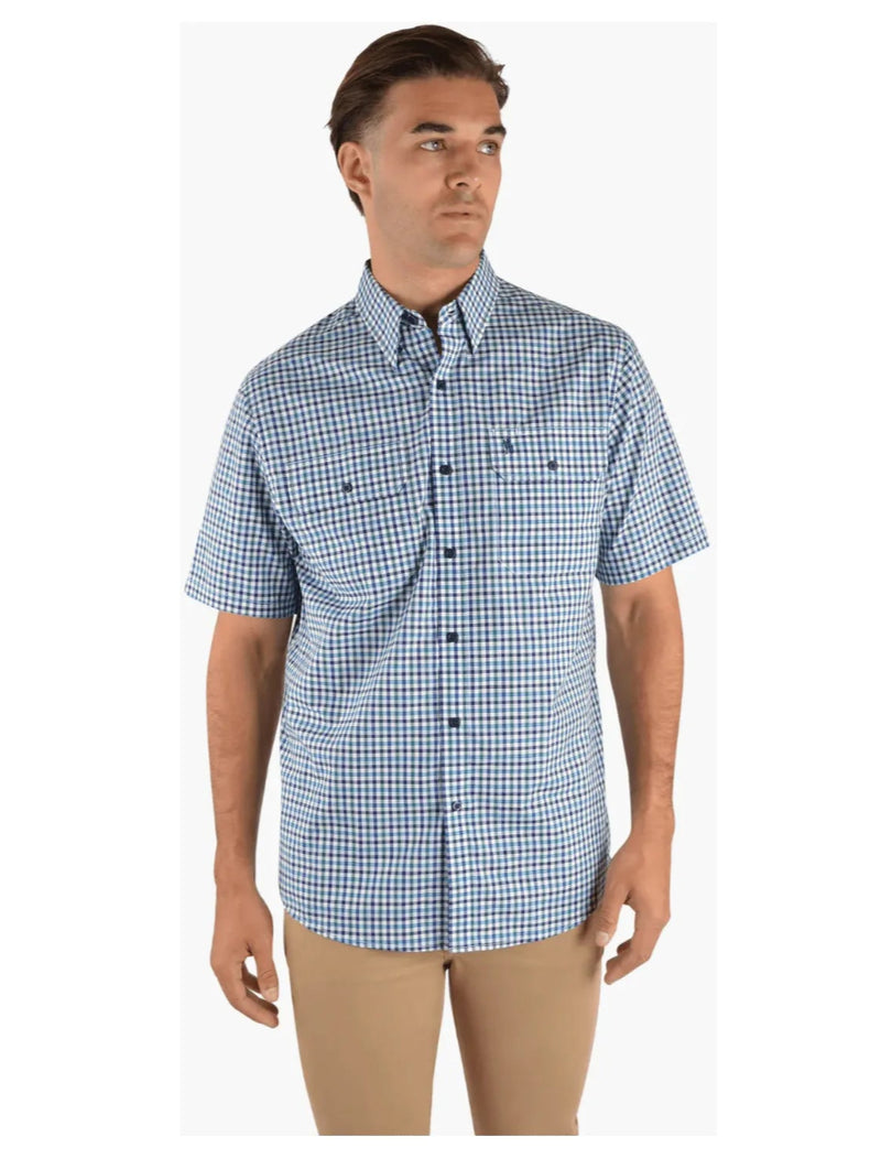 Thomas Cook Mens Denham Check 2 Pocket Short Sleeve Shirt