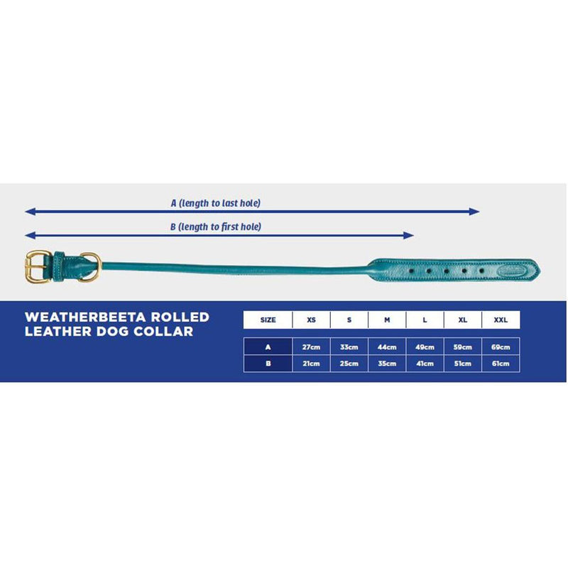 WeatherBeeta Rolled Leather Dog Collar