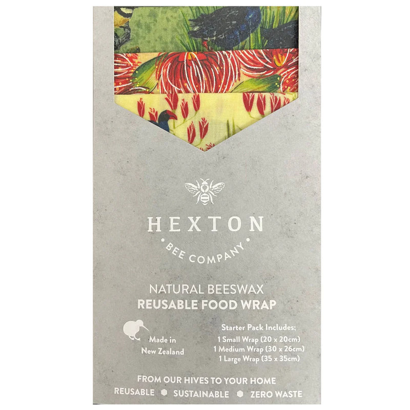 Hexton Bee Co Beeswax Food Wrap Starter Pack - Small/Medium/Large