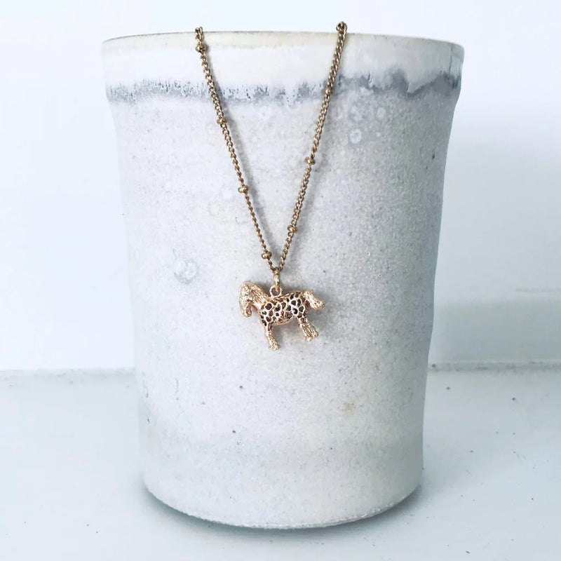 Twigg Golden Horse Necklace
