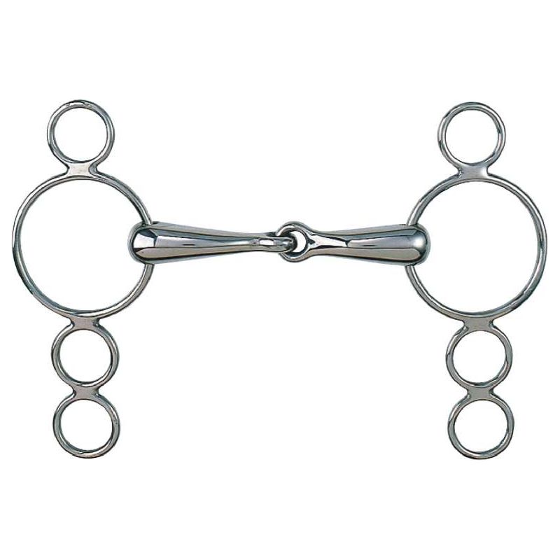 Blue Tag Stainless Steel Dutch Gag Bit / 4 Ring