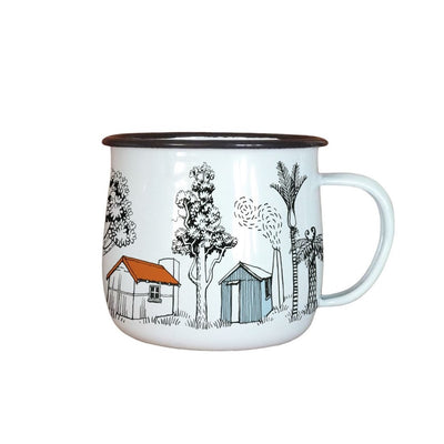 Wolfcamp and Stone - Back Country Huts - Enamel Mug