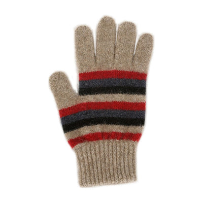 Lothlorian Possum Merino Multi Striped Glove