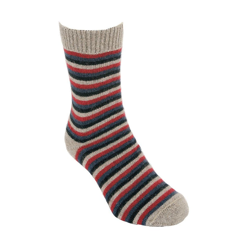 Lothlorian Possum Merino Socks Multi Stripe
