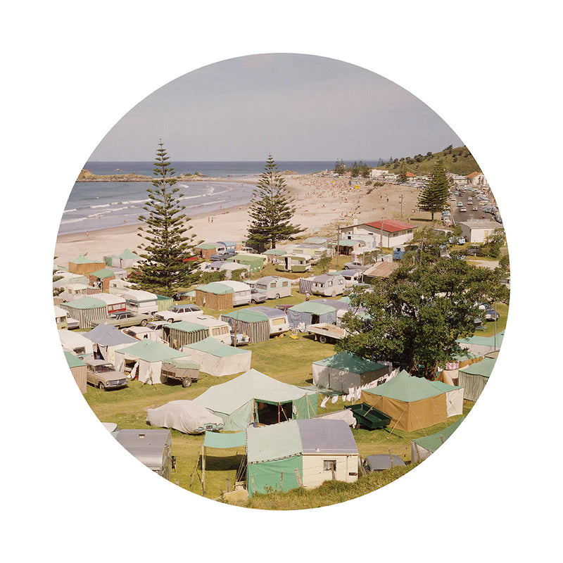 Retro Camping Art Spot - 300mm Diameter