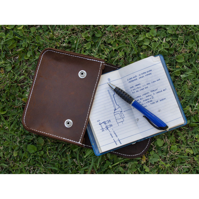 Easts Leather Notebook Pouch with Gusset - Wide