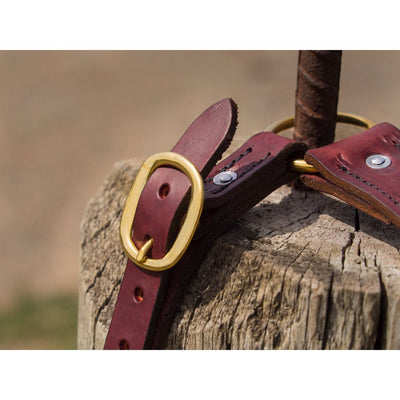 Easts Latigo Leather Crupper with Brass Buckles
